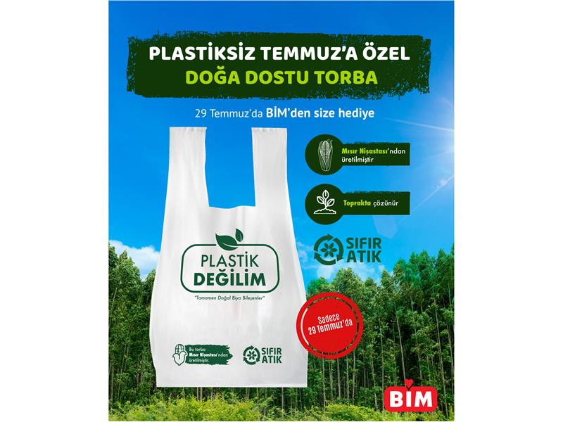 BİM, Müşterilerine Nişasta Bazlı Çevre Dostu Torba Hediye Ediyor 