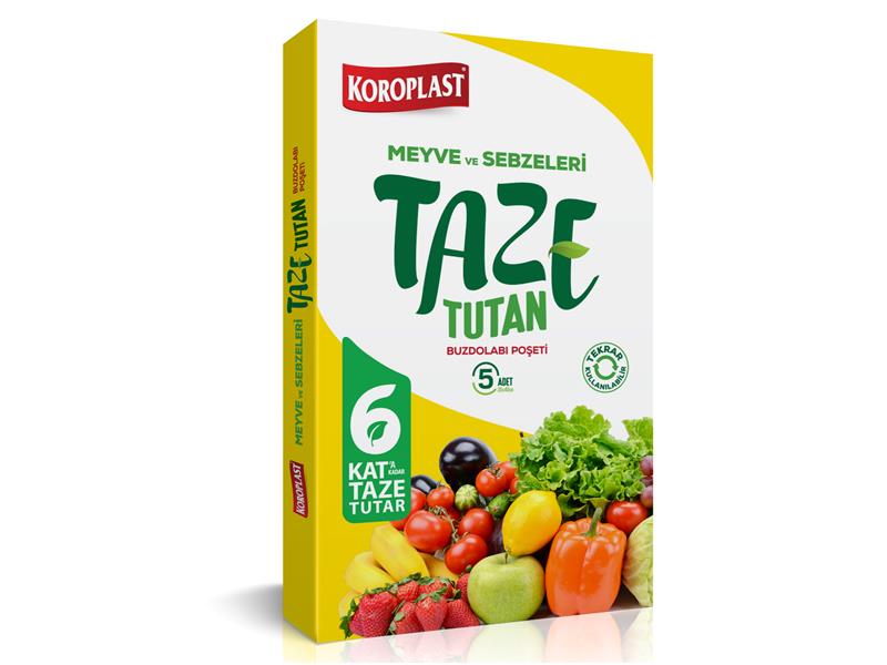 Koroplast Taze Tutan Buzdolabı Poşeti ile Sebze ve Meyvelerin Tazeliğini Koruyun