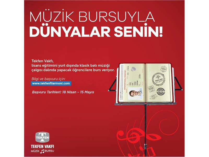 Tekfen Vakfı Müzik Bursu için başvurular başladı