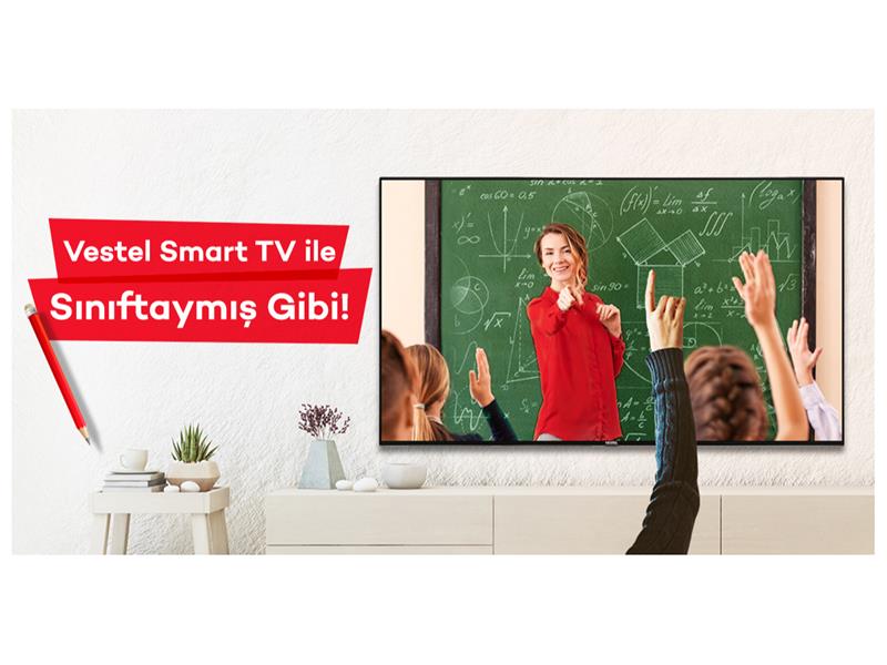 Vestel Smart TV’ler ile Sınıftaymış gibi Vestel Smart TV’ler” ile “EBA’ya erişim ve Uzaktan Eğitim Kolaylığı”
