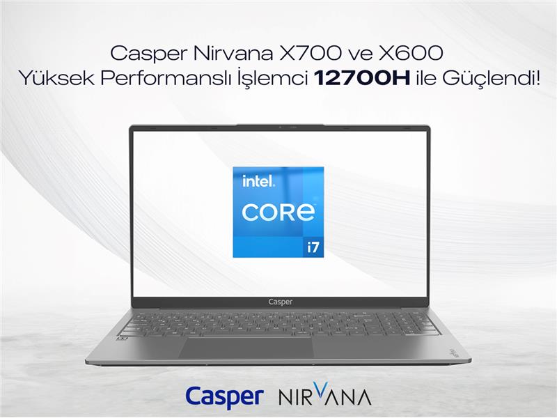 CASPER NIRVANA X700 VE X600 INTEL “H” SERİSİ İŞLEMCİLERLE YENİLENDİ