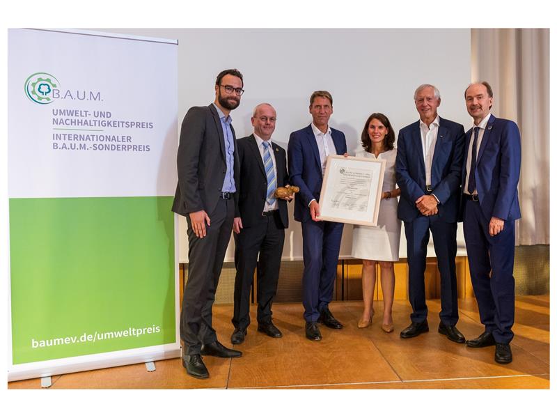 GROHE CEO’su Thomas Fuhr,  B.A.U.M. 2019 Çevre ve Sürdürülebilirlik Ödülüne layık görüldü