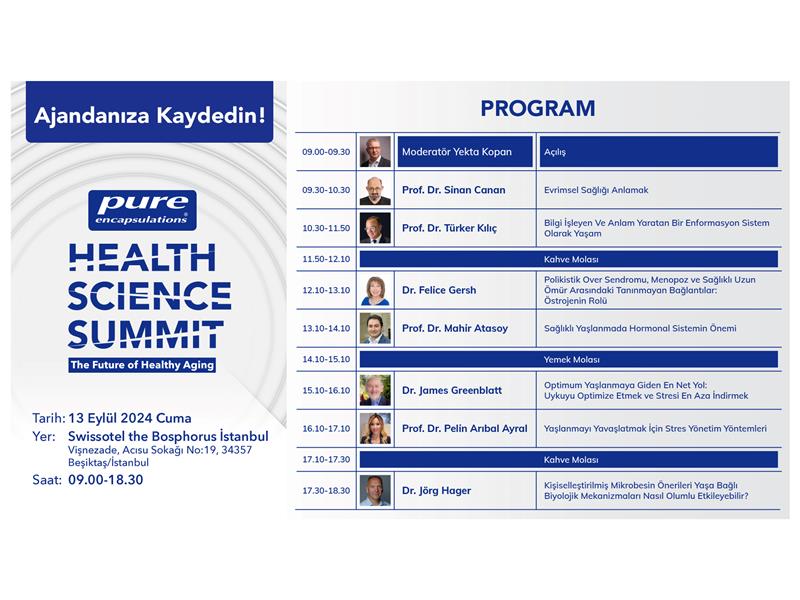 Sağlıklı Yaş Almaya Bütünsel Bakış Pure Encapsulations Health Science Summit’te