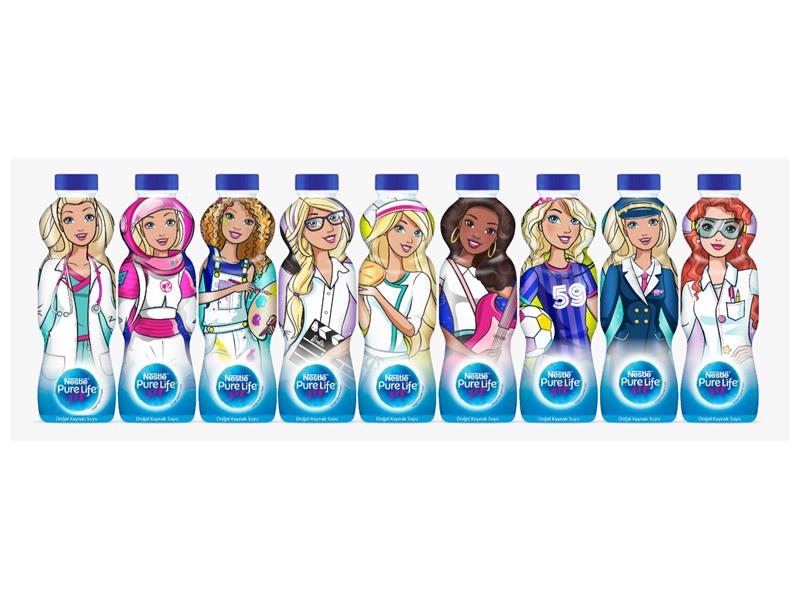 Çocuklara ilham veren yeni seri: Nestlé Pure Life Barbie kariyer serisi şişeler