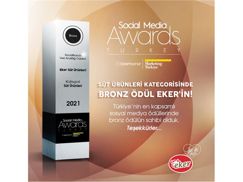 EKER, SOCIAL MEDIA AWARDS TURKEY-VERİ ÖDÜLLERİ’NDE  BRONZ ÖDÜL’ÜN SAHİBİ OLDU