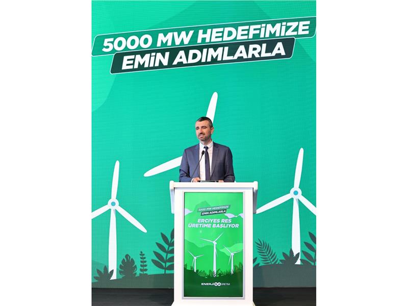5 bin megavat toplam kurulu gücü hedefleyen   Enerjisa Üretim, Erciyes RES’i devreye alarak rüzgârda 277 megavata ulaştı