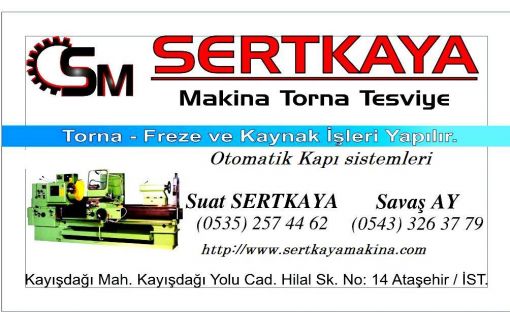 SERTKAYA MAKİNA TORNA TESVİYE